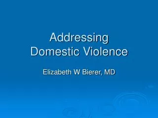 addressing domestic violence
