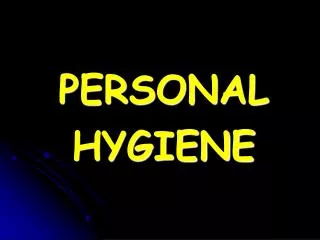 personal hygiene