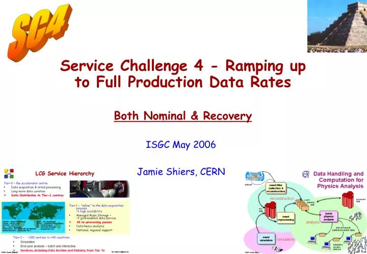 service challenge 4 ramping up to full production data rates both nominal recovery