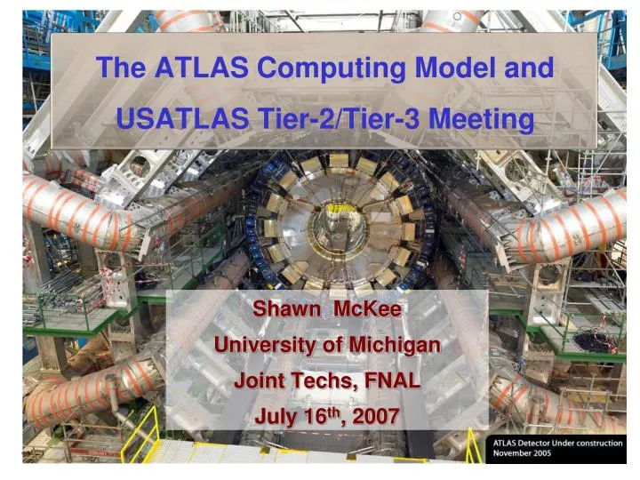 the atlas computing model and usatlas tier 2 tier 3 meeting