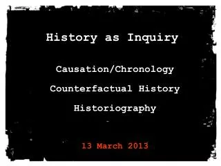History as Inquiry