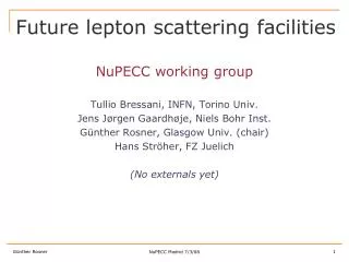 Future lepton scattering facilities