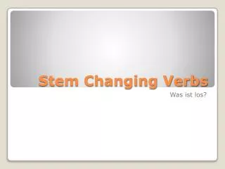 stem changing verbs