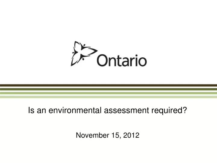 is an environmental assessment required november 15 2012