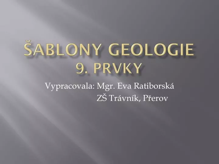 ablony geologie 9 prvky