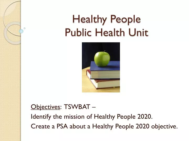 healthy people public health unit