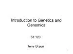 Introduction to Genetics and Genomics - slide 1