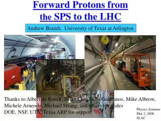 Forward Protons from the SPS to the LHC
