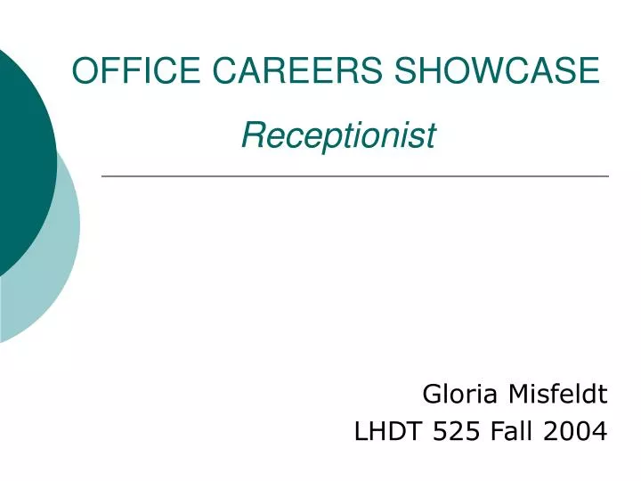 office careers showcase receptionist