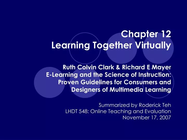 chapter 12 learning together virtually