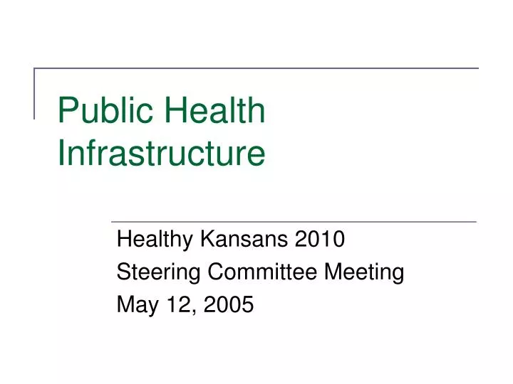 public health infrastructure
