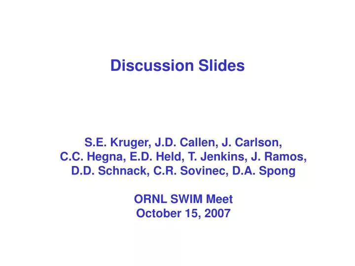 discussion slides