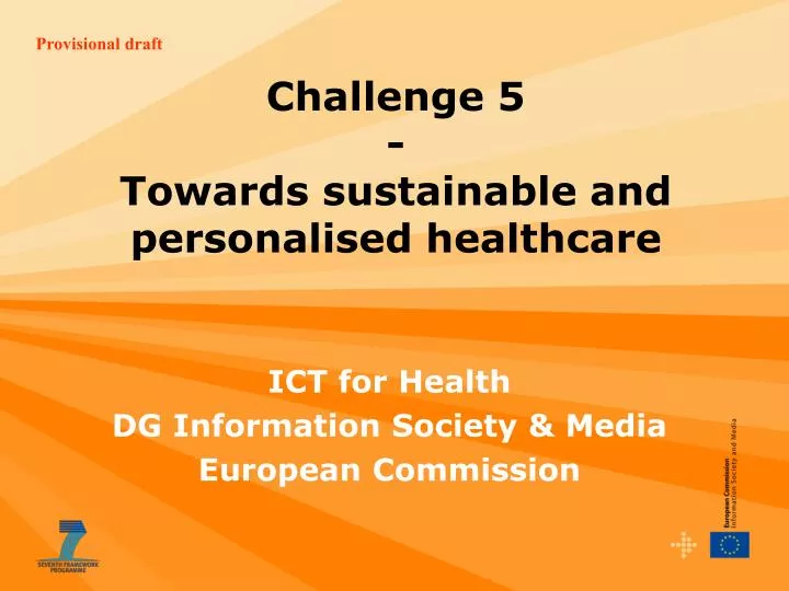 challenge 5 towards sustainable and personalised healthcare