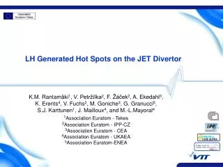 LH Generated Hot Spots on the JET Divertor