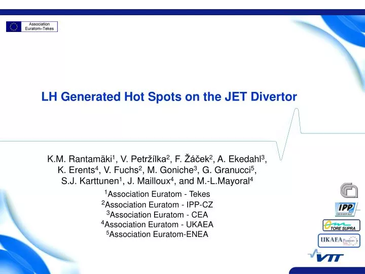 lh generated hot spots on the jet divertor