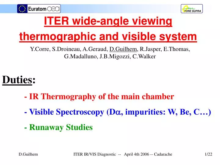 iter wide angle viewing thermographic and visible system