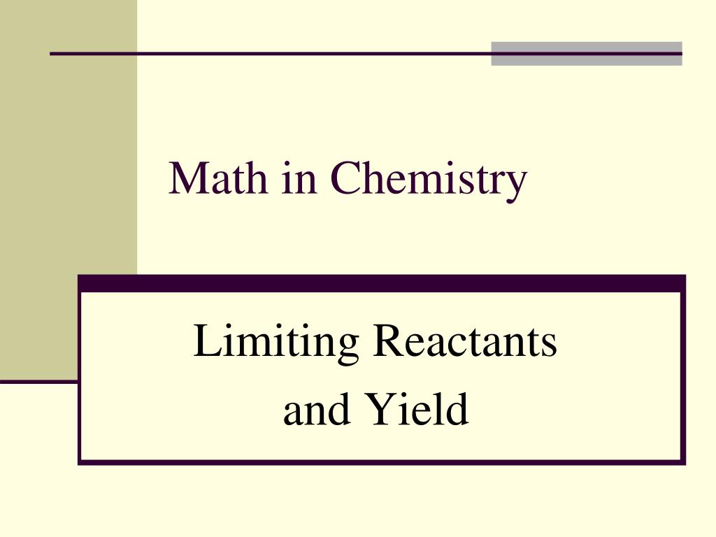 PPT - Math in Chemistry PowerPoint Presentation, free download - ID:4697525
