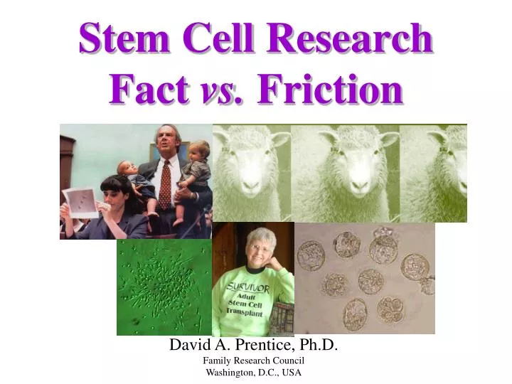 stem cell research fact vs friction