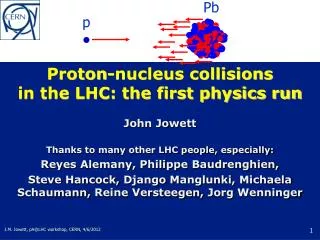 Proton-nucleus collisions in the LHC: the first physics run
