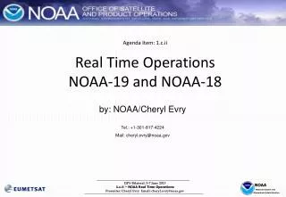 Agenda Item: 1.c.ii Real Time Operations NOAA-19 and NOAA-18