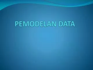 pemodelan data