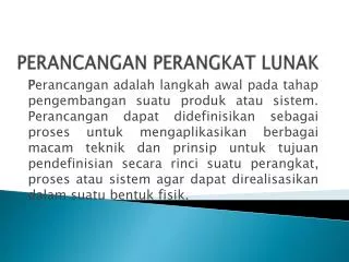 perancangan perangkat lunak