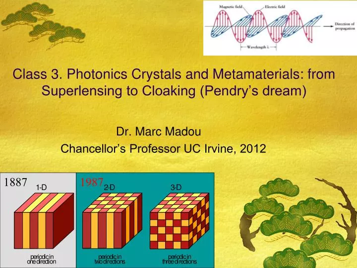 class 3 photonics crystals and metamaterials from superlensing to cloaking pendry s dream