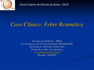 caso cl nico febre reum tica