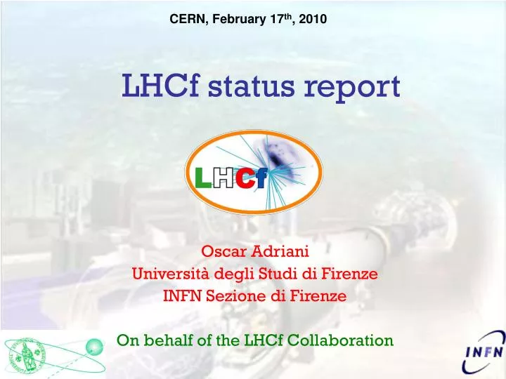 lhcf status report