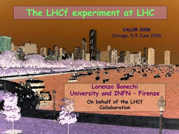 the lhcf experiment at lhc