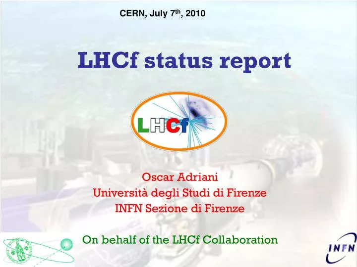 lhcf status report