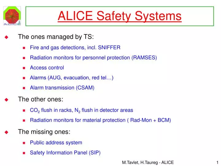 alice safety systems