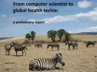 From computer scientist to global health techie: a preliminary report