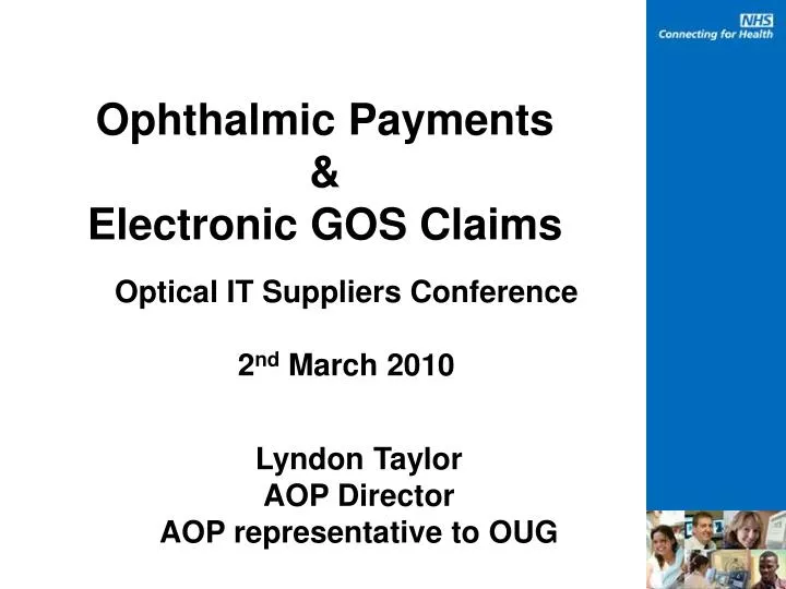 ophthalmic payments electronic gos claims