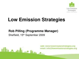 Low Emission Strategies