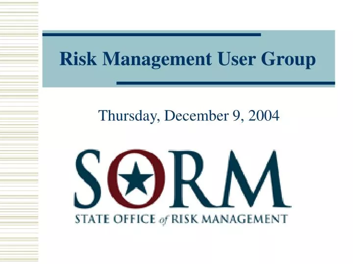 risk management user group