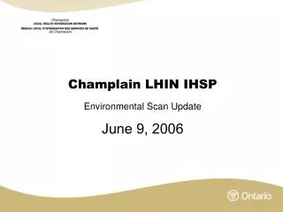 Champlain LHIN IHSP