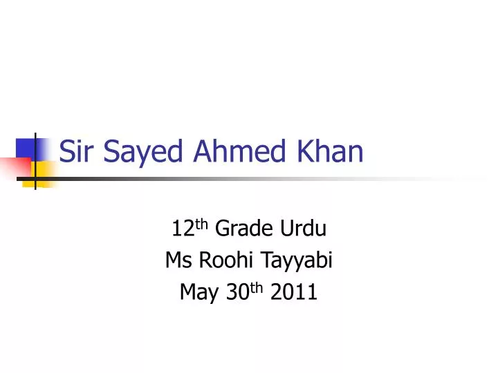 sir sayed ahmed khan