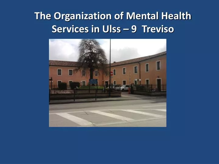 the organization of mental health services in ulss 9 treviso