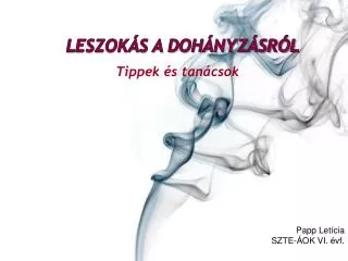 leszok s a doh nyz sr l