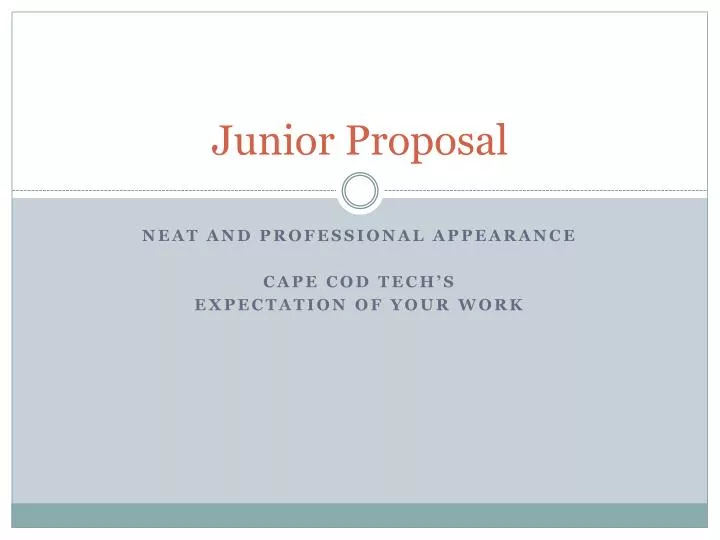 junior proposal
