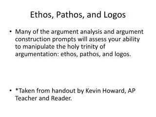 Ethos, Pathos, and Logos