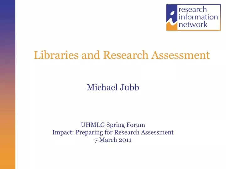 libraries and research assessment