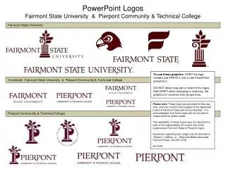 PowerPoint Logos Fairmont State University &amp; Pierpont Community &amp; Technical College