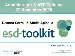 Administrator &amp; ATP Training 27 November 2006