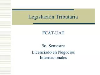 legislaci n tributaria