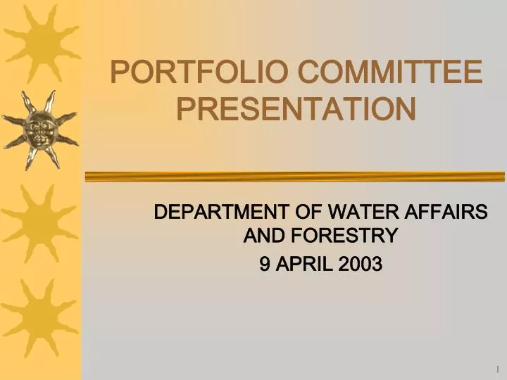 portfolio committee presentation