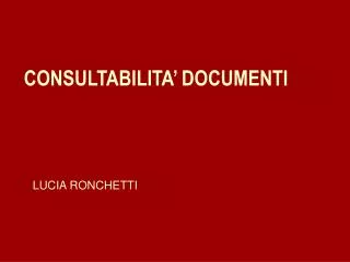consultabilita documenti