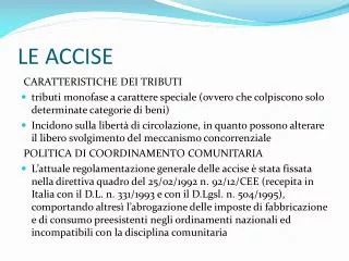 le accise