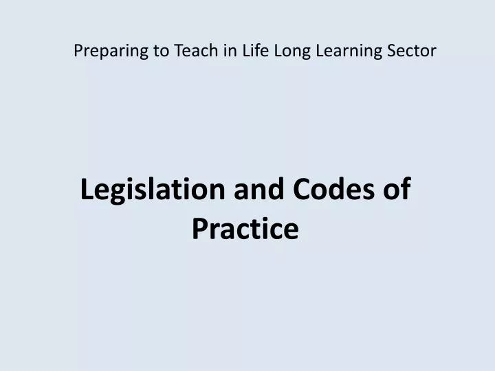 preparing to teach in life long learning sector